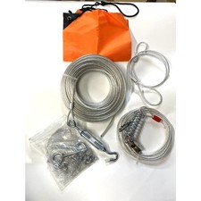 Dog Tie Out Cable 48Ft Long 10Ft Run Cable Yard Training Chew Proof Lead Leash