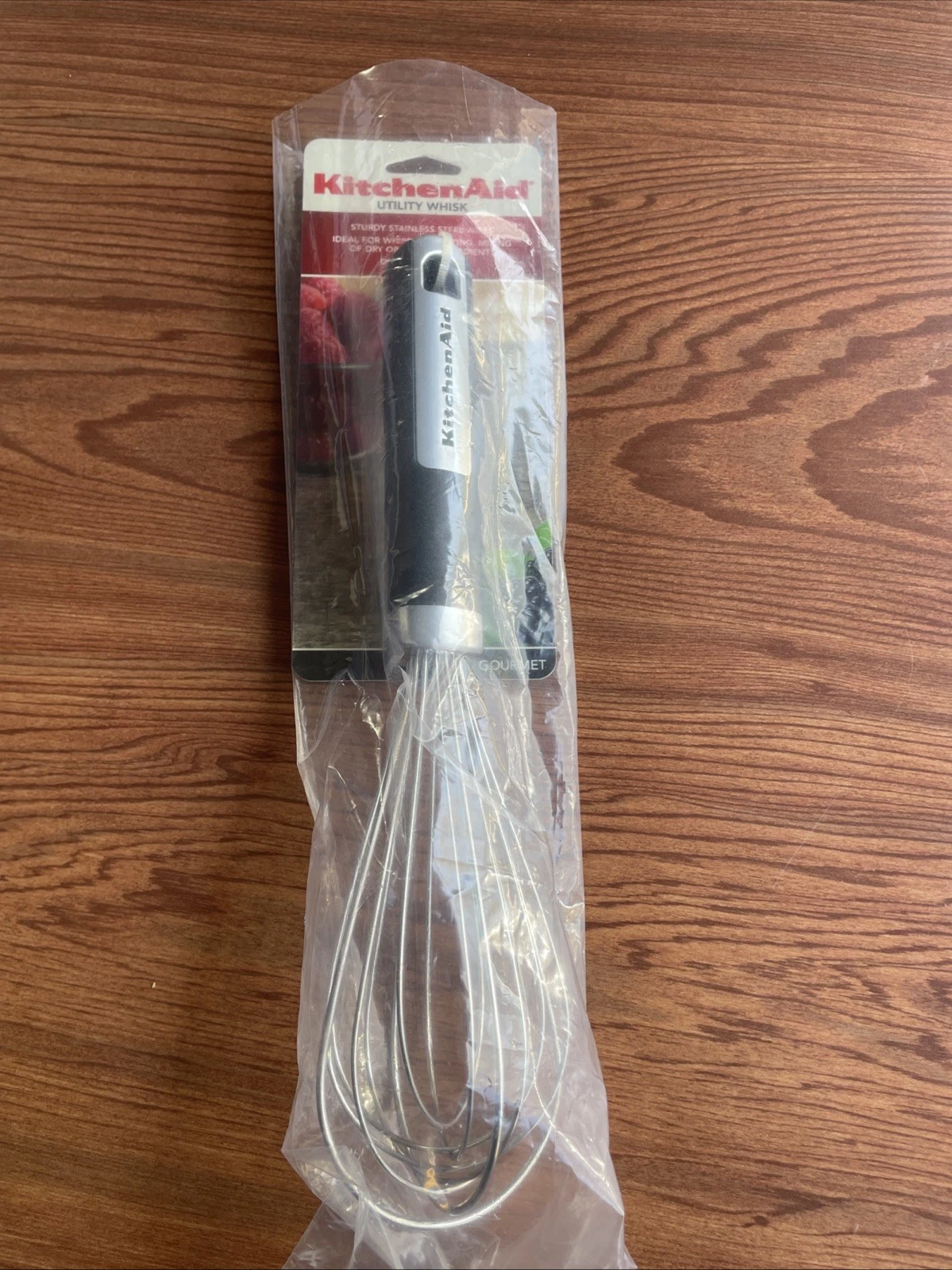 KITCHENAID BLACK GOURMET UTILITY WHISK NEW STYLE KE060OHOBA