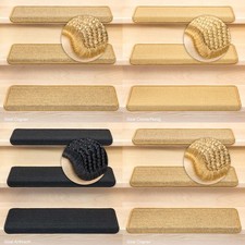 Stufenmatten Treppenmatten Sisal Rechteckig 3 Farben - Set Varianten 12-30 Stck.