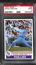 1979 TOPPS #25 STEVE CARLTON PSA 9 Mint 26900597 
