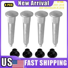 Door Hinge Pin Repair Kits Nuts Bolts Set Fits Jeep Wrangler 2007-2018 M6 x 1.0