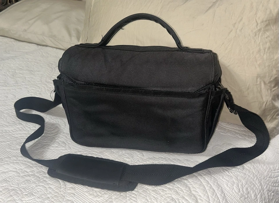 Bolsa para câmera Nikon DSLR lona estojo para câmera bolsa tote de transporte com alça e alça - Imagem 3 de 4