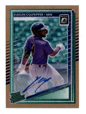 2025 Donruss Optic Prospects Signatures Copper Glitter Kaelen Culpepper Auto 4/6