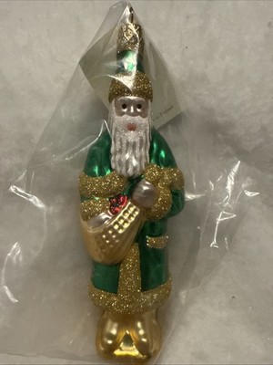 Patricia Breen Chocolate Box Santa Blown Glass Ornaments