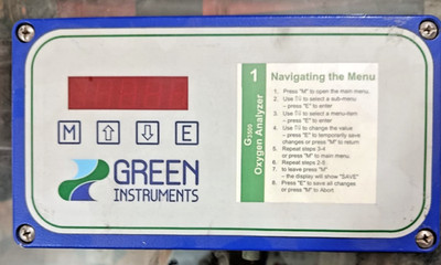 Green Instruments SBS 3500-IG Oxygen Analyzer Part ID 33500 EAN 5707228003596