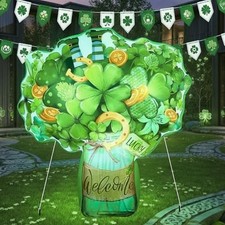 St. Patrick's Inflatable Decoration St. Patrick's Shamrock Blow Up Yard Lucky
