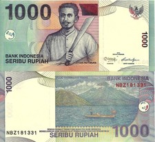 Indonesia 1000 rupiahs 2012 P-141l UNC