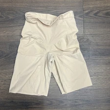 Spanx Power Shapewear Women's Large Nude Stretch Mid-Thigh High-Waisted MNM84