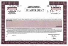 Daimler Benz AG 1994 Stuttgart Mercedes Chrysler Jeep 50 DM Dornier ADR New York