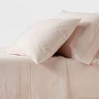 Threshold 250 Thread Count Organic Cotton Percale 4-Piece Sheet Set