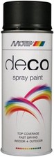 Motip Deco Spray Paint Satin Matt RAL 9005 Deep Black 400ml