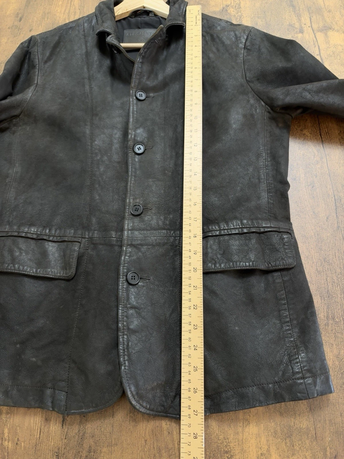 Allsaints Survey Waxed Suede Blazer Size S - Altered  image 4