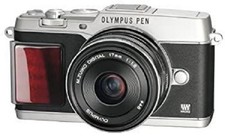 OLYMPUS PEN E-P5 Mirrorless with 17mm F1.8 Lens Kit Viewfinder VF-4 Set Silver