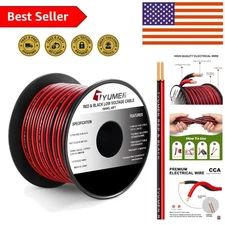 Versatile 40FT 18AWG Red and Black Extension Wire for LED and DC Applications