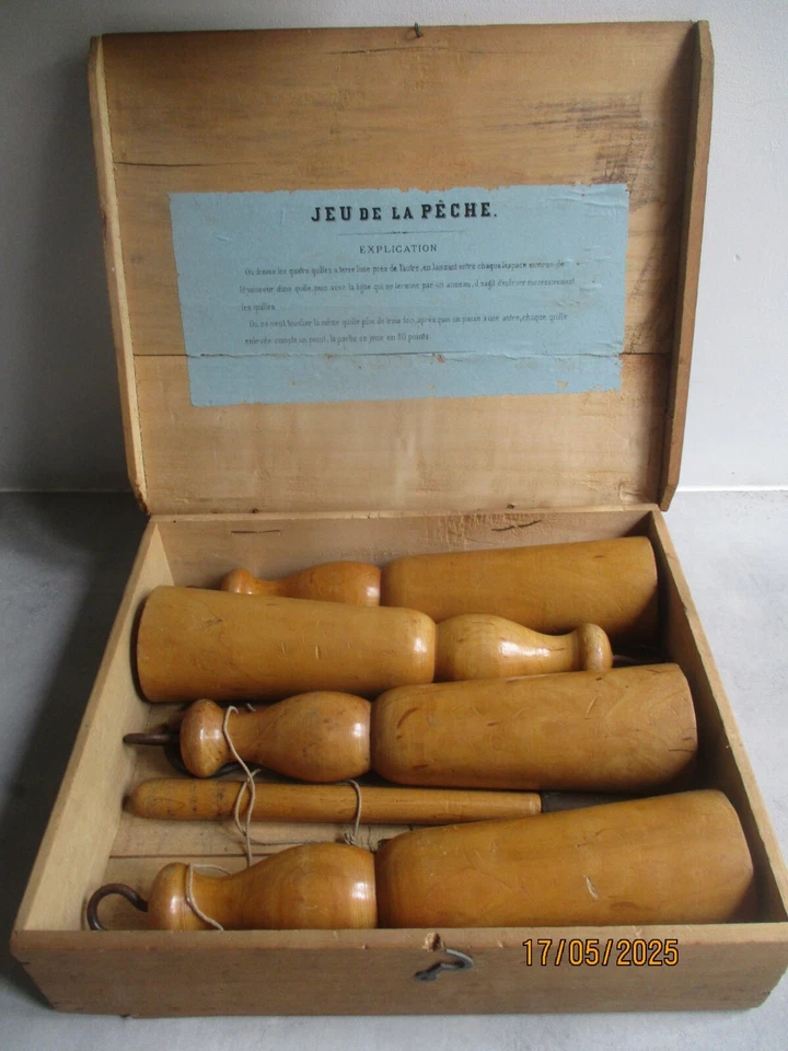 TRES ANCIEN JEU "JEU DE LA PECHE " EN BOITE JEU ADRESSE QUILLE - Photo 3/4