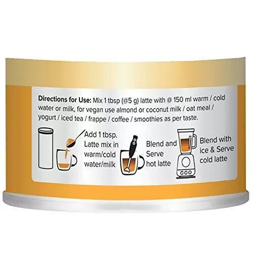 Organic Turmeric Latte Mix - 100G | with Vanilla Flavour Golden Milk Brew Iced - Picture 2 of 8