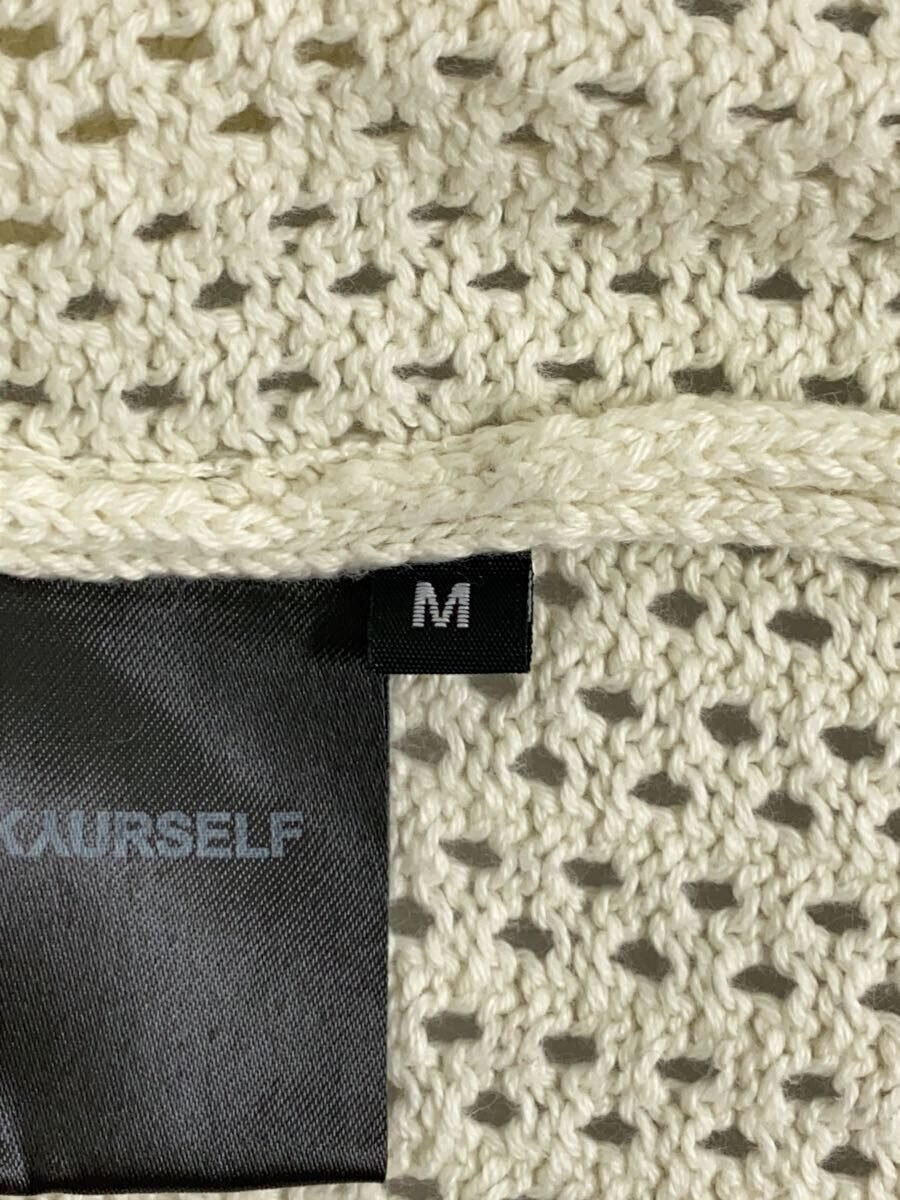 ASKYURSELF KNIT MESH LS JERSEY) M Cotton WHT Plain KNIT MESH ASKYURSELF KNIT MESH LS JERSEY) M Cotton WHT Plain KNIT MESH