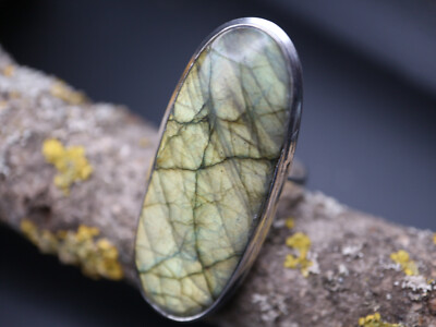 GOLDJUNGE69 GW GREEN RING *FARBIG* SILBER-RING (19,5) HANDMADE,UNIKAT