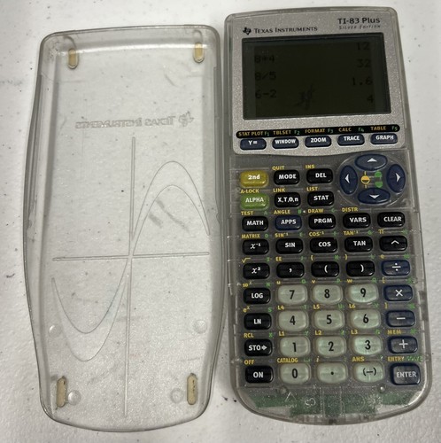 Calculadora gráfica transparente Ti-83 Plus edición plateada con cubierta Texas Instr ¡LEER! - Imagen 7 de 8