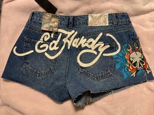 Ed Hardy Ladies Jean Shorts Size 28