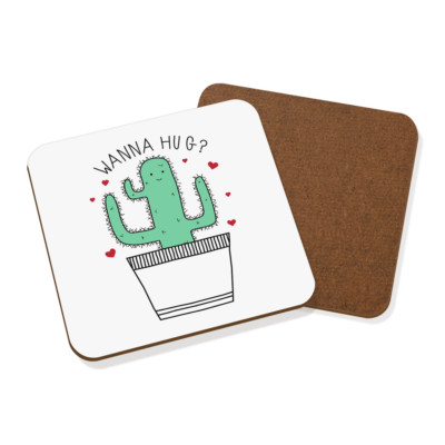Kaktus Wanna Umarmung Untersetzer Getrnke-unterlage - Lustig Liebe  Valentinstag | eBay.de