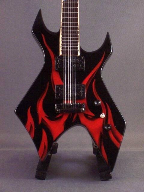 Miniature Guitar SLAYER KERRY KING GIFT Memorabilia FREE  Display Stand ART