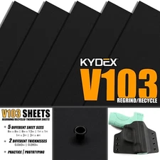 KYDEX® Sheet - V103 Thermoform Sheets - (Multiple Sizes Available) -(Black)