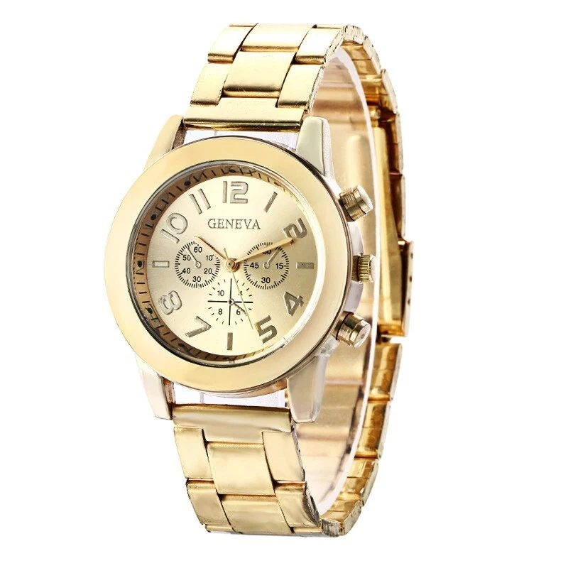 不锈钢运动石英小时腕表模拟手表女士时尚礼物  — 第 2/4 张图片