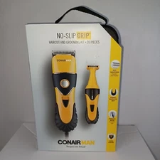 Conairman No-Slip Grip haircut and grooming kit 20 pieces, cut and trim