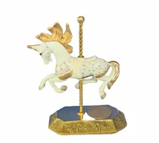 Carousel Westminster figurine horse gold stallion collection porcelain sculpture