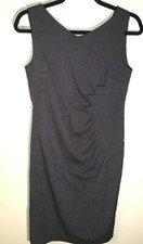 Adriennne Vittadini sleeveless sheath dress size 4.gray work cocktail rusching