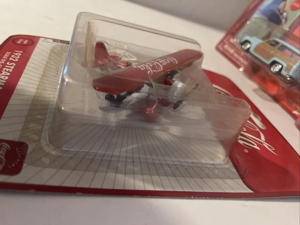 "VINTAGE" 1979 COCA-COLA GEARBOX TOY 1932 STEARMAN BI-PLANE NIB + Calendar Cars! - Image 3 of 4