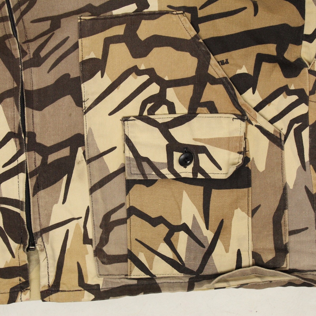 VTG 80s Predator Camouflage Jacket Mens Tan Brown Print VTG 80s Predator Camouflage Jacket Mens Tan Brown Print