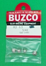 Slot Car Hardware 1/24 BUZCO #60 CAP NUTS 4/40 pkg. 4
