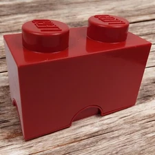 Lego 2 Stud (1x2) Red Storage Brick Empty Collectible Container