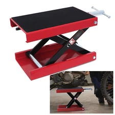1100LB 9" Red Wide Deck Motorcycle Center Scissor Lift Jack Hoist Stand Bikes AT
