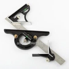 NEW 12" Combination Tri- Square Ruler Steel Machinist Measuring Angle Tool Rule