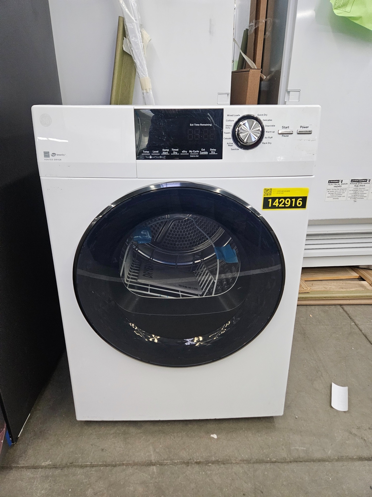 GE GFD14ESSNWW 24" White 4.3 Cu.Ft. Front Load Vented Electric Dryer