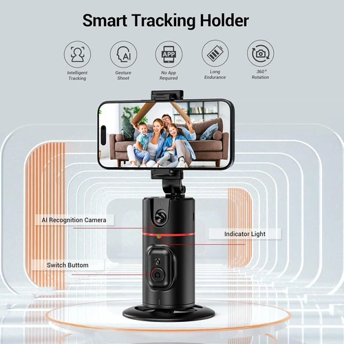 360° Handy Selfie Stick Stativ mit AI Auto Face Tracking Smart Gestensteuerung - Bild 2 von 15