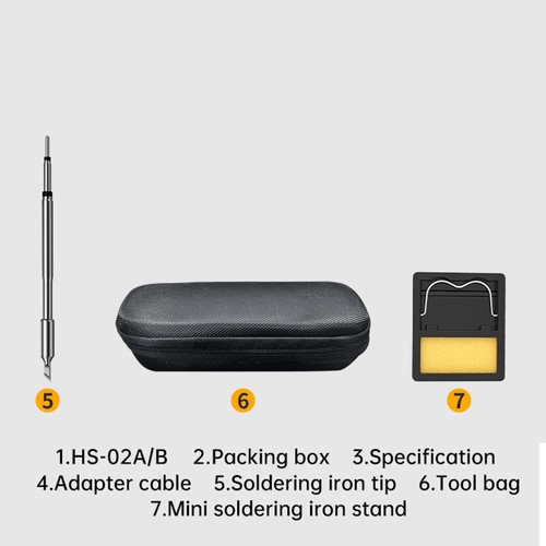 FNIRSI 100W portable smart soldering iron Adjustable Constant Temperature HS-02 - Picture 10 of 20