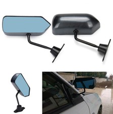 2x Style Carbon Fiber Auto Car Side Rear View Mirrors Adjustable Wide Angle