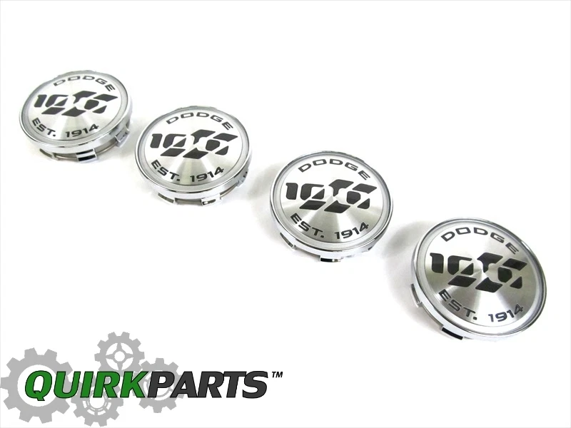 DODGE Challenger Charger 20x8 Ruedas 100 ANIVERSARIO JUEGO TAPAS CENTRALES MOPAR OEM Foto 3 de 4