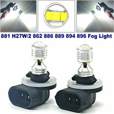 2x 30W White Car Fog Light Driving Lights CANBUS LED H27W/2 881 886 894 898 899