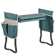 Garden Kneeler and Seat Heavy Duty Garden Stool with EVA Foam Kneeling Pad Green