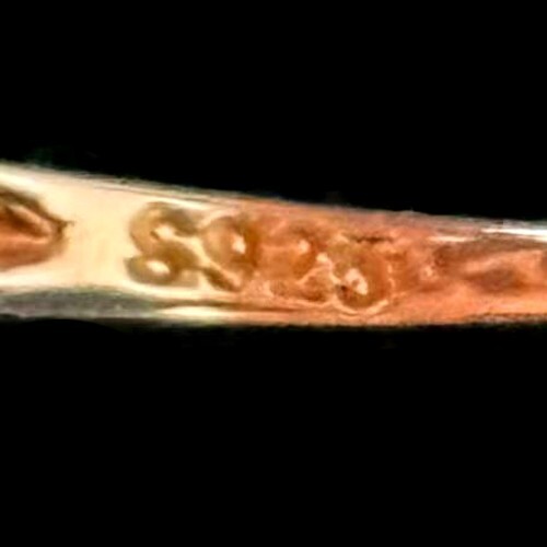 AAA Natural Amber 925 Sterling Silver Gold-wash Ring '925', Size 7 adjustable - Picture 7 of 7