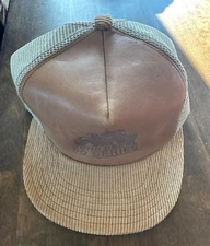 Vintage John Deere 50 Series-Leather Snapback Trucker Style Hat/Cap