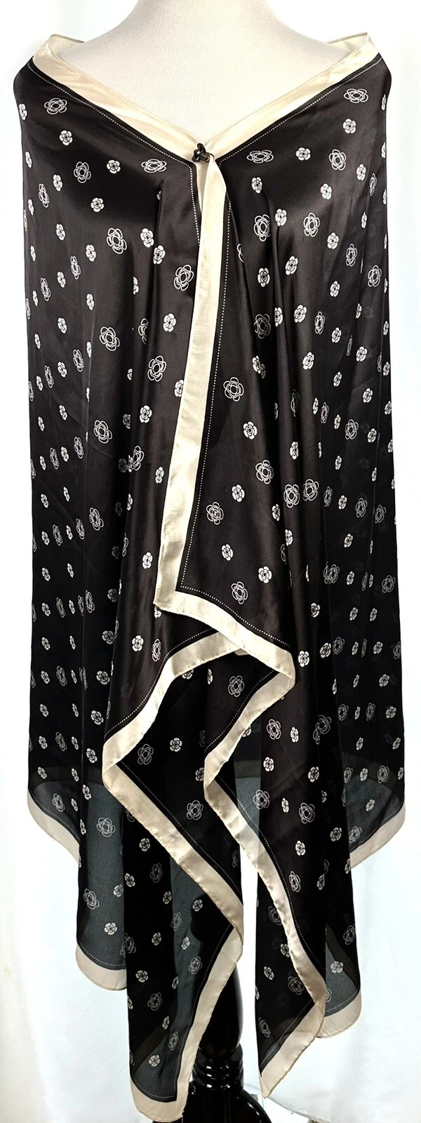 Silk Scarf Wrap Shawl Floral Print 34x71” By Fashion Beautiful Life
