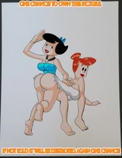 Wilma & Betty PinUp Color Illustration Art Print 8.5x11 by Keyeske TAS-S2-21-2-4