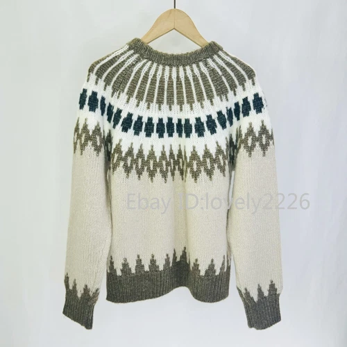 Nili Lotan Womens Autumn Warm Vintage Crew Neck Fashion Knitted Sweater - Picture 9 of 18