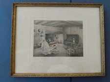  META MORRIS GRIMBALL Original Print - CANDLE MAKING -1916 GUTMANN ARTIST